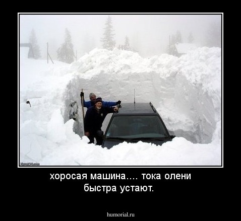 хоросая машина.... тока олени быстра устают.
