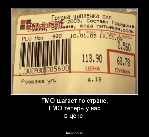 ГМО шагает по стране, ГМО теперь у нас в цене