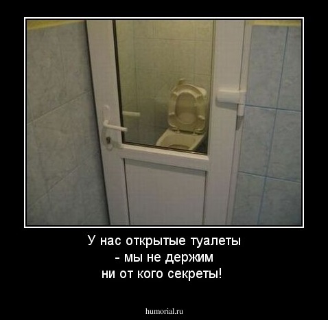 У нас открытые туалеты - мы не держим ни от кого секреты!