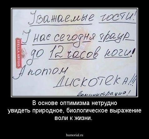 В основе оптимизма нетрудно увидеть природное, биологическое выражение воли к жизни.
