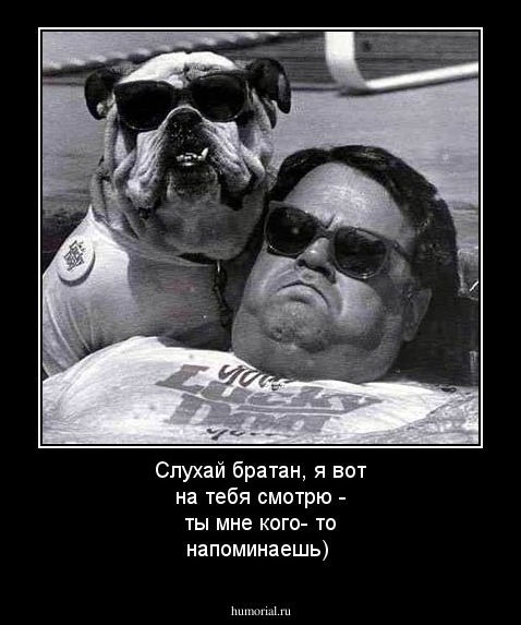 Слухай братан, я вот на тебя смотрю - ты мне кого- то напоминаешь)