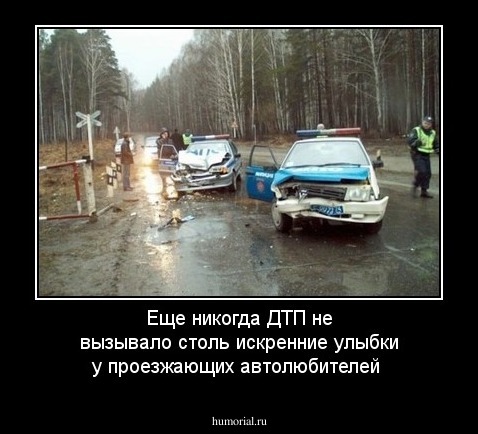 Еще никогда ДТП не вызывало столь искренние улыбки у проезжающих автолюбителей