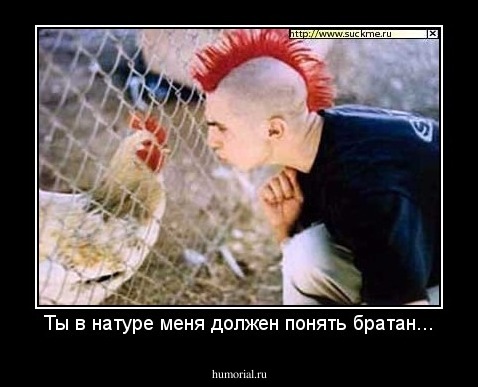 Ты в натуре меня должен понять братан...