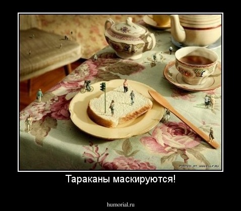 Тараканы маскируются!