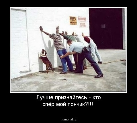 Лучше признайтесь - кто спёр мой пончик?!!!