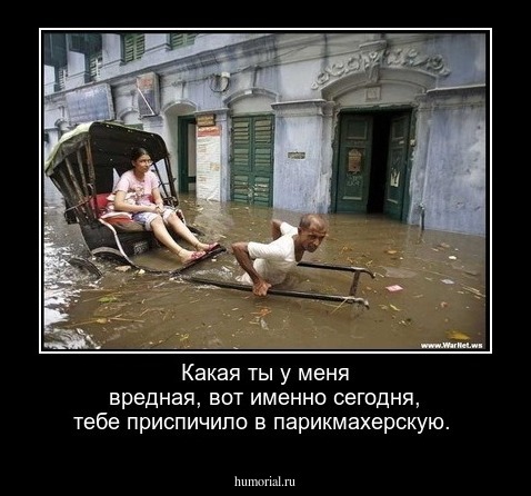 Какая ты у меня вредная, вот именно сегодня, тебе приспичило в парикмахерскую.