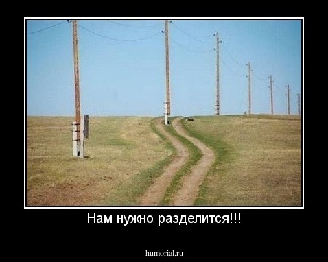 Нам нужно разделится!!!