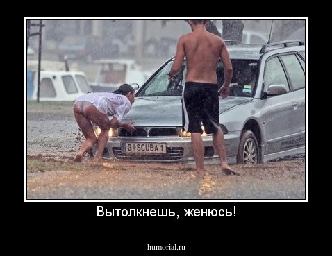 Вытолкнешь, женюсь!