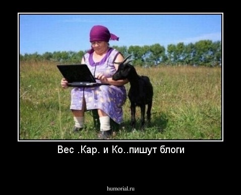 Вес .Кар. и Ко..пишут блоги
