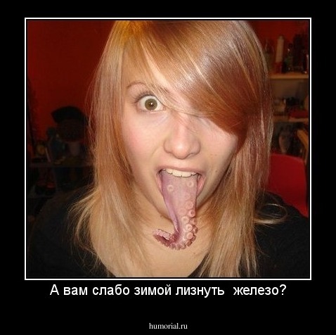 А вам слабо зимой лизнуть  железо?