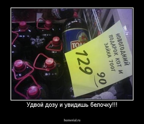 Удвой дозу и увидишь белочку!!!