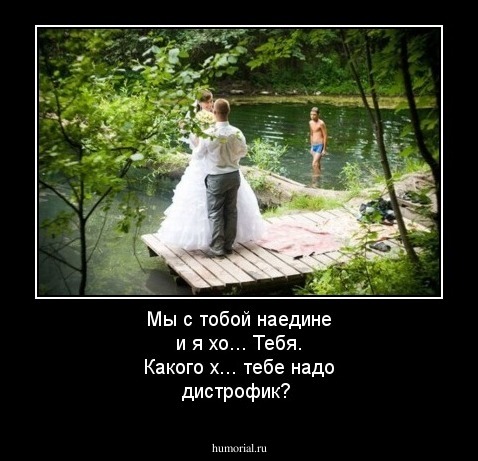 Мы с тобой наедине и я хо... Тебя. Какого х... тебе надо дистрофик?