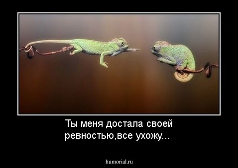 Ты меня достала своей ревностью,все ухожу...