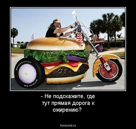 - Не подскажите, где тут прямая дорога к ожирению? 