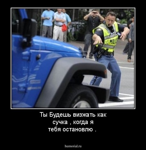 Ты Будешь визжать как сучка , когда я тебя остановлю .