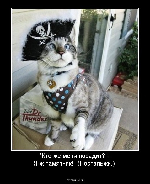 "Кто же меня посадит?!.. Я ж памятник!" (Ностальжи.)