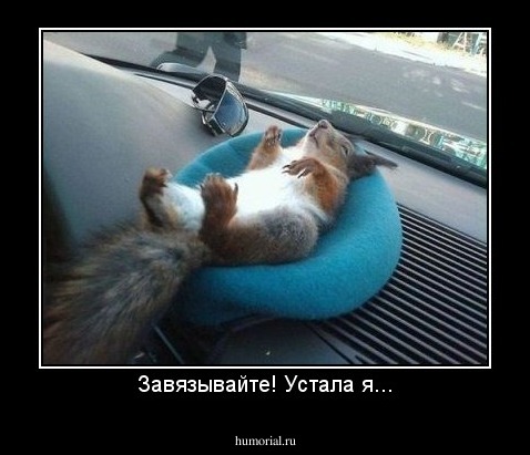 Завязывайте! Устала я...