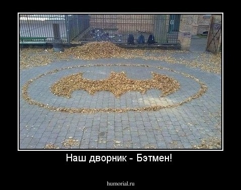 Наш дворник - Бэтмен! 