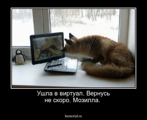 Ушла в виртуал. Вернусь не скоро. Мозилла.