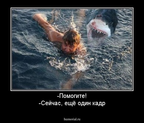 -Помогите!
-Сейчас, ещё один кадр