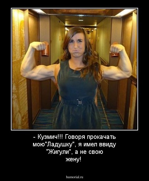 - Кузмич!!! Говоря прокачать мою"Ладушку", я имел ввиду "Жигули", а не свою жену!