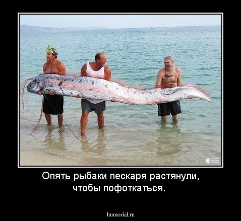 Опять рыбаки пескаря растянули, чтобы пофоткаться.