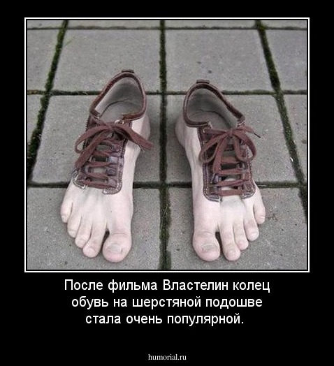 После фильма Властелин колец обувь на шерстяной подошве стала очень популярной.