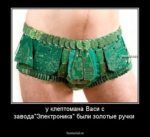 у клептомана Васи с завода"Электроника" были золотые ручки