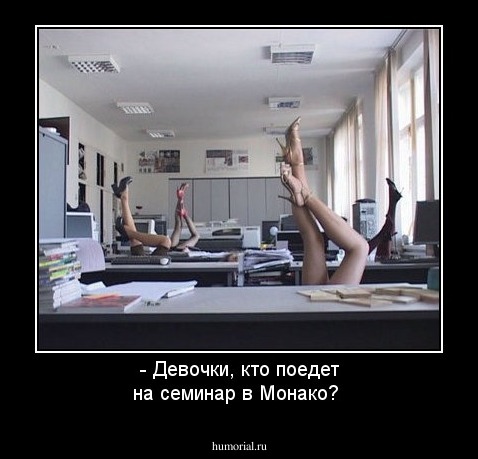 - Девочки, кто поедет на семинар в Монако?