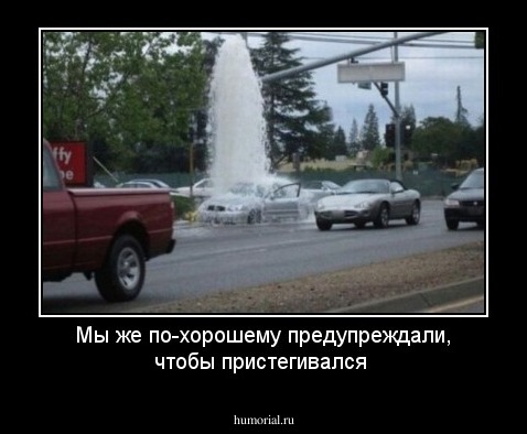 Мы же по-хорошему предупреждали, чтобы пристегивался