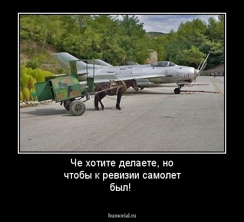 Че хотите делаете, но чтобы к ревизии самолет был!