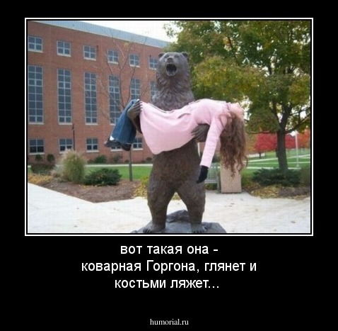 вот такая она - коварная Горгона, глянет и костьми ляжет...