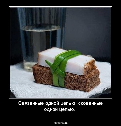 Связанные одной целью, скованные одной цепью.