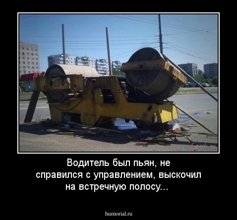 Водитель был пьян, не справился с управлением, выскочил на встречную полосу...