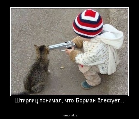 Штирлиц понимал, что Борман блефует...