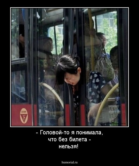 - Головой-то я понимала, что без билета -  нельзя!