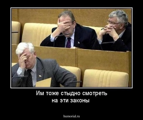 Им тоже стыдно смотреть на эти законы