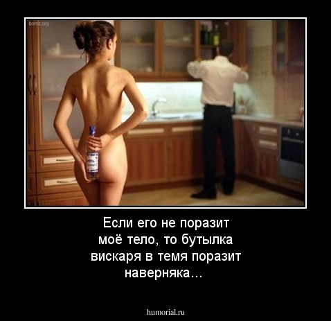 Если его не поразит моё тело, то бутылка вискаря в темя поразит наверняка...