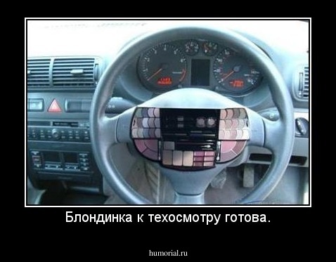 Блондинка к техосмотру готова.