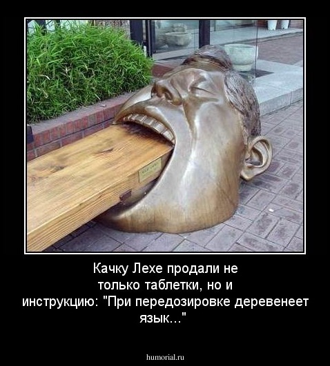 Качку Лехе продали не только таблетки, но и инструкцию: "При передозировке деревенеет язык..."
