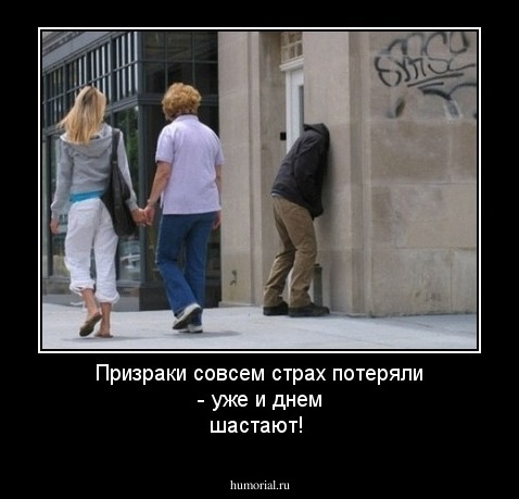 Призраки  совсем страх потеряли - уже и днем шастают!