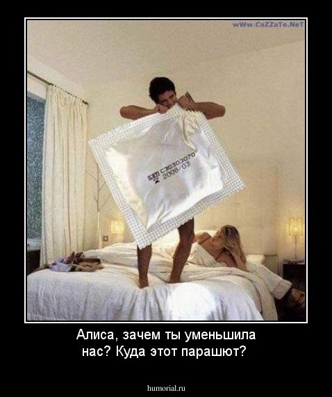 Алиса, зачем ты уменьшила нас? Куда этот парашют? 