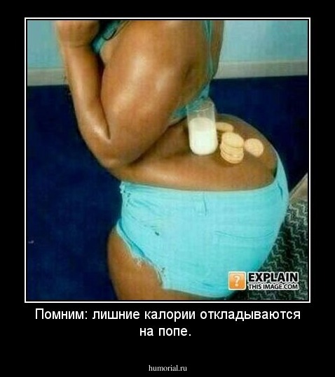 Помним: лишние калории откладываются на попе.