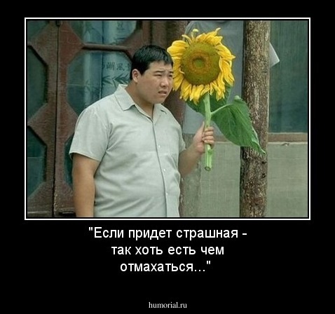 "Если придет страшная - так хоть есть чем отмахаться..."