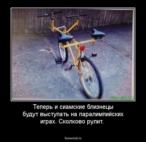 Теперь и сиамские близнецы будут выступать на паралимпийских играх. 
Сколково рулит.