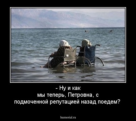 - Ну и как мы теперь, Петровна, с подмоченной репутацией назад поедем?