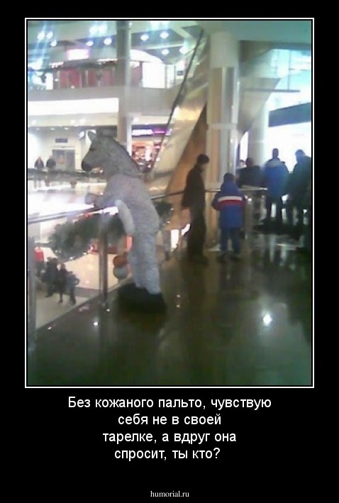 Без кожаного пальто, чувствую себя не в своей тарелке, а вдруг она спросит, ты кто?