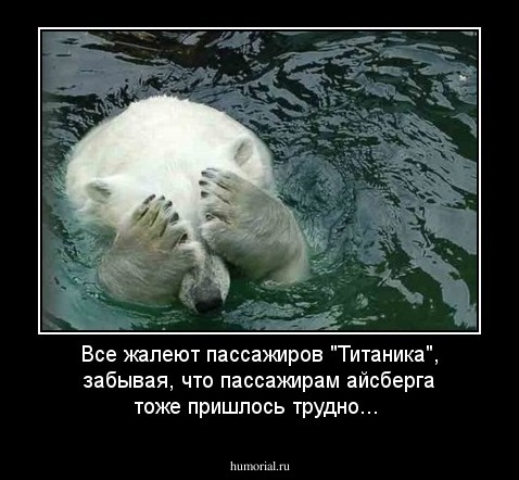 Все жалеют пассажиров "Титаника", забывая, что пассажирам айсберга тоже пришлось трудно...