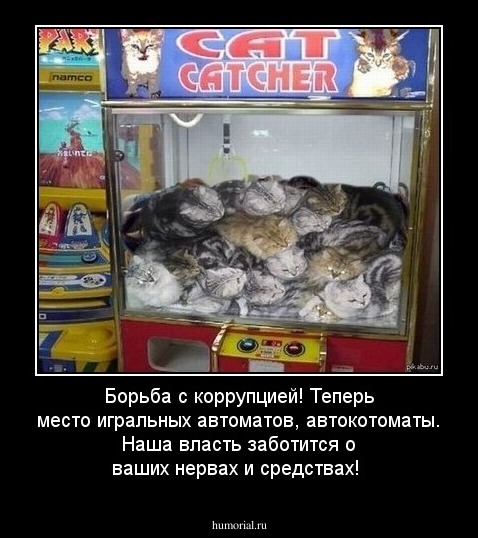 Борьба с коррупцией! Теперь место игральных автоматов, автокотоматы. Наша власть заботится о ваших нервах и средствах! 