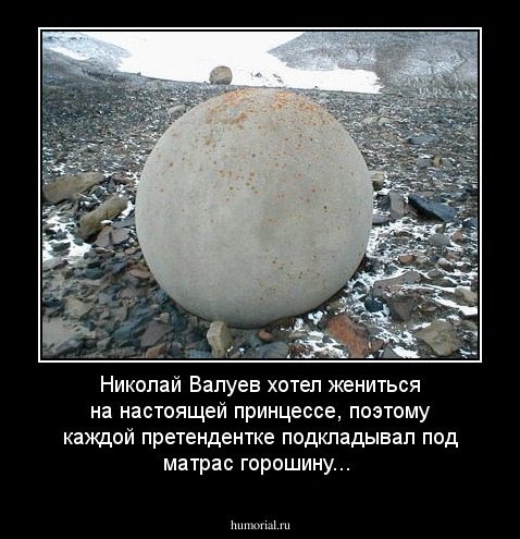 Николай Валуев хотел жениться на настоящей принцессе, поэтому каждой претендентке подкладывал под матрас горошину...